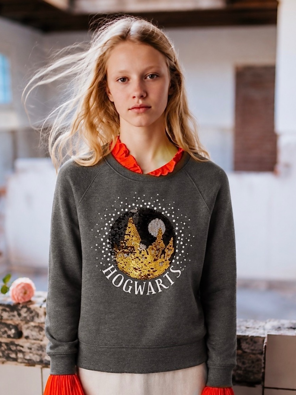 Harry Potter sequin Hogwarts sweatshirt